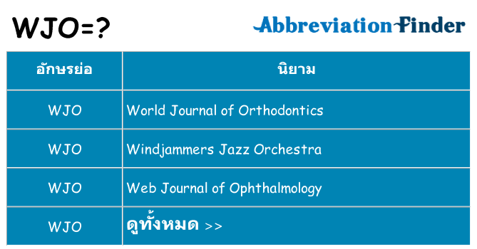 อะไรไม่ wjo ถึง