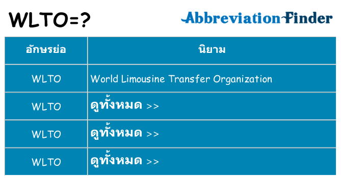 อะไรไม่ wlto ถึง