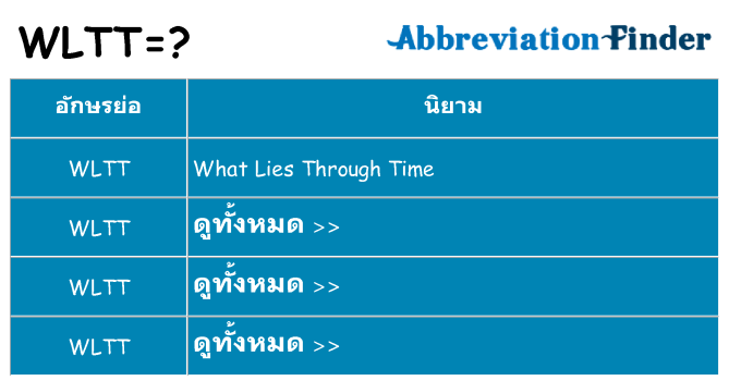 อะไรไม่ wltt ถึง