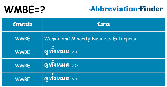อะไรไม่ wmbe ถึง