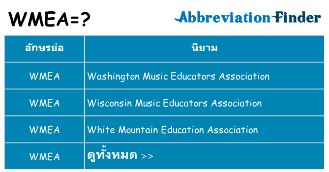 อะไรไม่ wmea ถึง