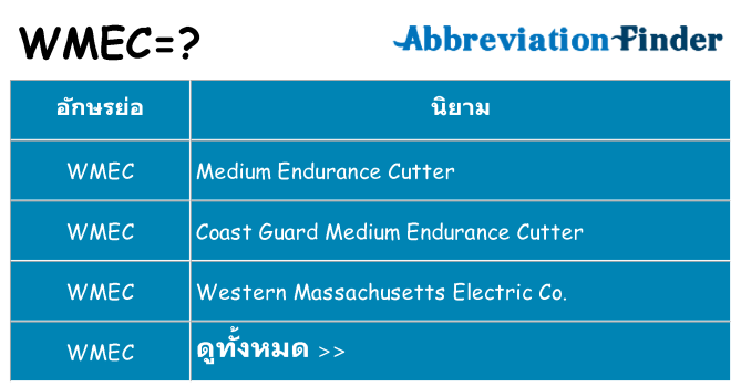 อะไรไม่ wmec ถึง