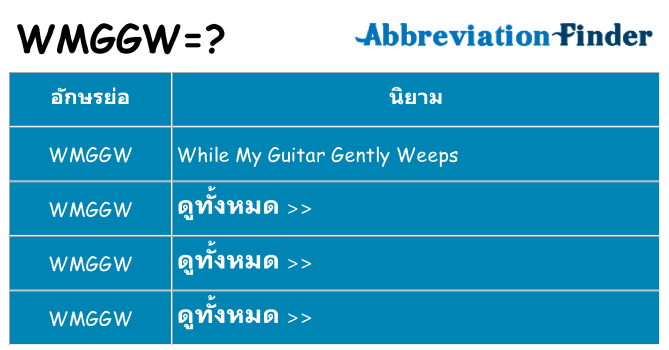 อะไรไม่ wmggw ถึง