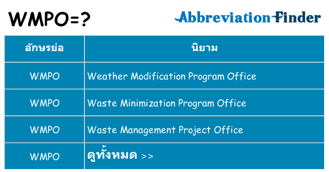 อะไรไม่ wmpo ถึง