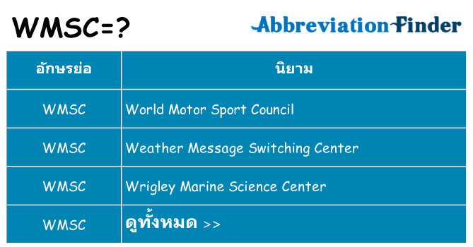 อะไรไม่ wmsc ถึง