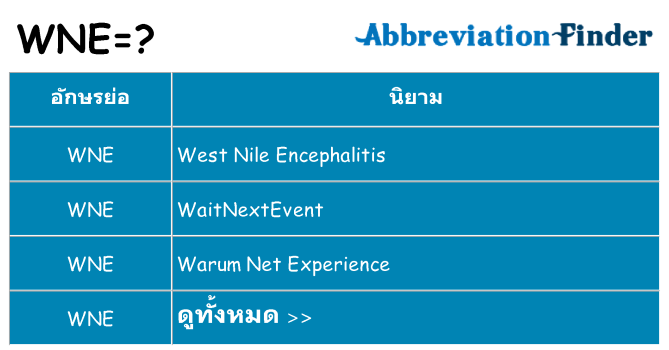 อะไรไม่ wne ถึง