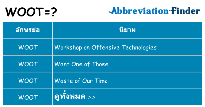 อะไรไม่ woot ถึง