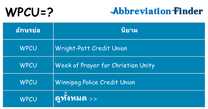 อะไรไม่ wpcu ถึง