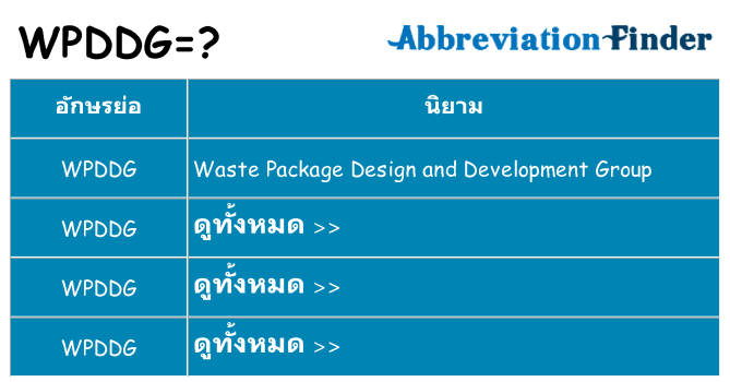 อะไรไม่ wpddg ถึง