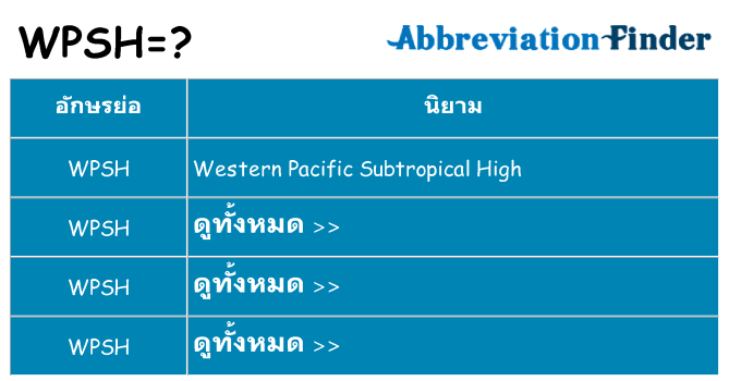 อะไรไม่ wpsh ถึง