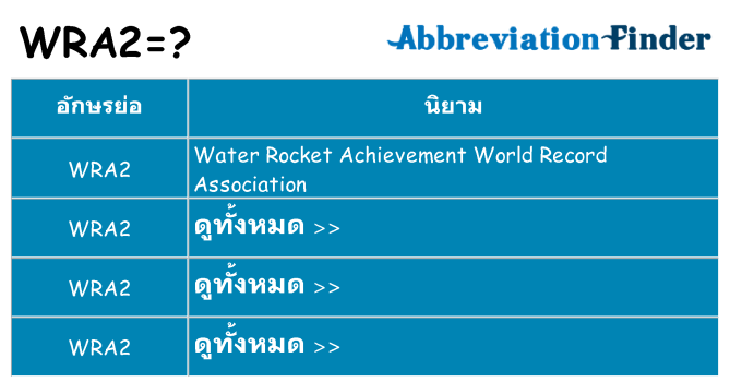 อะไรไม่ wra2 ถึง
