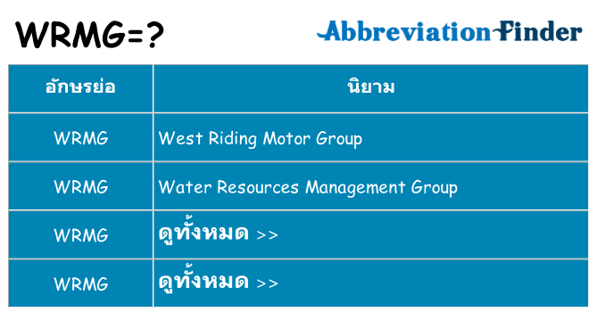 อะไรไม่ wrmg ถึง