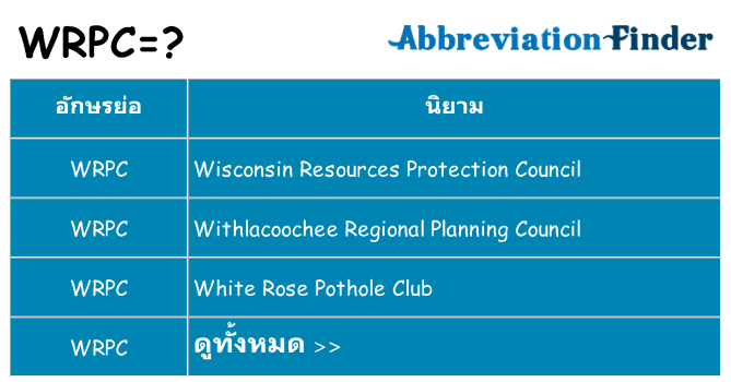 อะไรไม่ wrpc ถึง