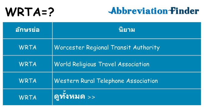 อะไรไม่ wrta ถึง