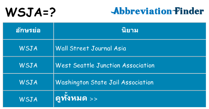 อะไรไม่ wsja ถึง