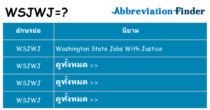 อะไรไม่ wsjwj ถึง