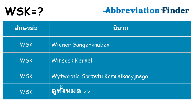 อะไรไม่ wsk ถึง