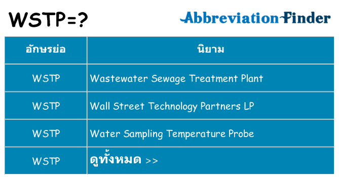 อะไรไม่ wstp ถึง