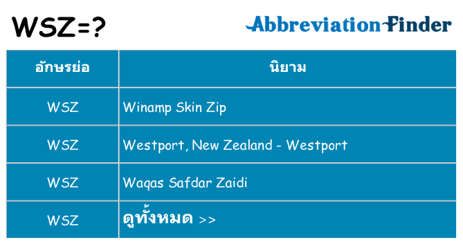อะไรไม่ wsz ถึง