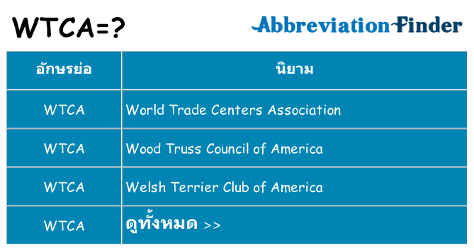 อะไรไม่ wtca ถึง