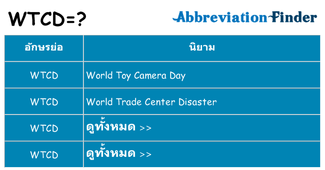 อะไรไม่ wtcd ถึง