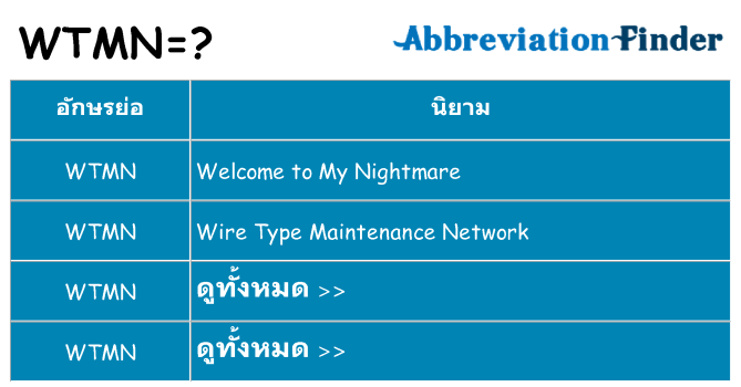 อะไรไม่ wtmn ถึง