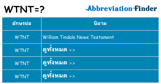 อะไรไม่ wtnt ถึง