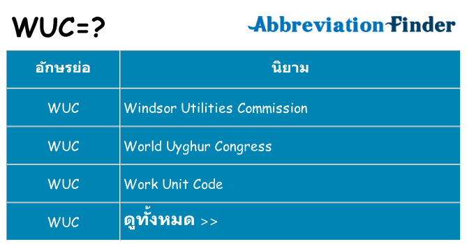 อะไรไม่ wuc ถึง