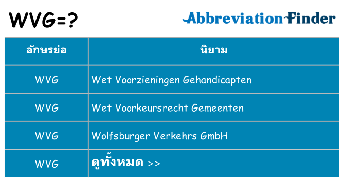 อะไรไม่ wvg ถึง