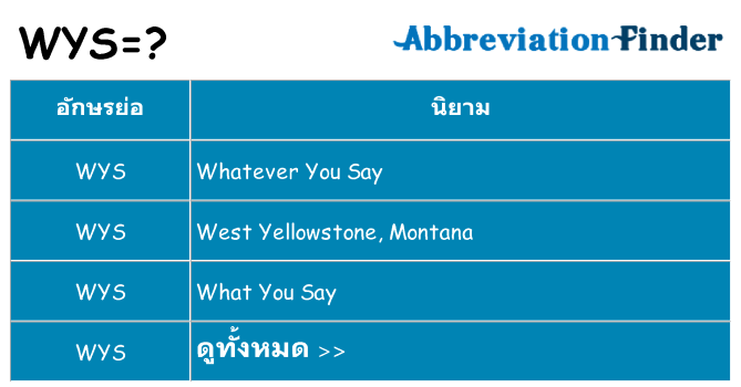 อะไรไม่ wys ถึง