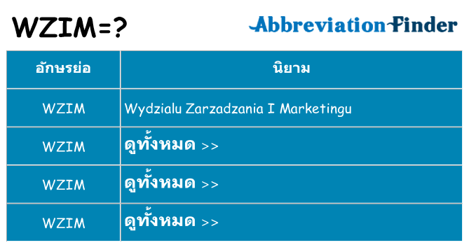 อะไรไม่ wzim ถึง
