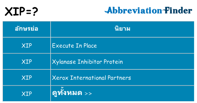 อะไรไม่ xip ถึง