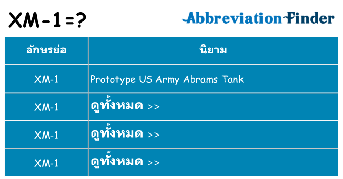 อะไรไม่ xm-1 ถึง