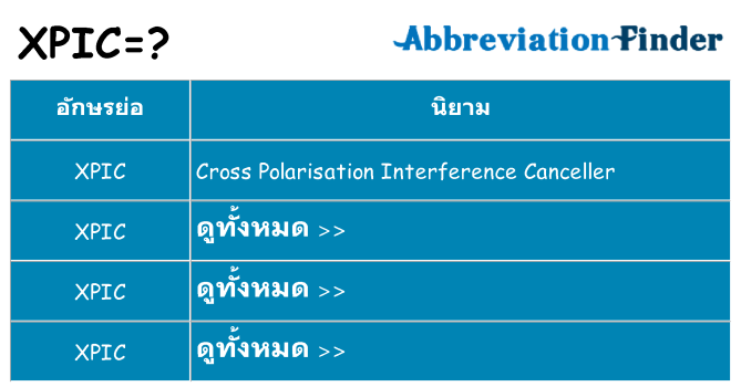 อะไรไม่ xpic ถึง