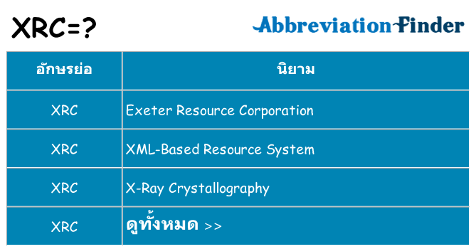 อะไรไม่ xrc ถึง