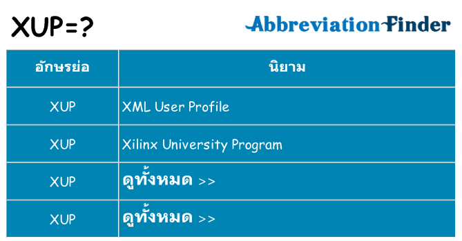 อะไรไม่ xup ถึง
