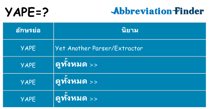 อะไรไม่ yape ถึง