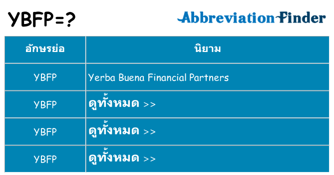 อะไรไม่ ybfp ถึง
