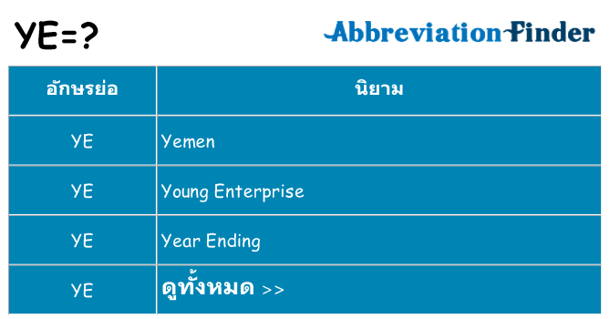 อะไรไม่ ye ถึง