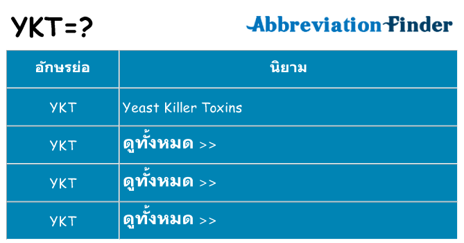 อะไรไม่ ykt ถึง
