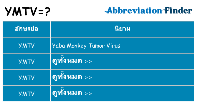 อะไรไม่ ymtv ถึง