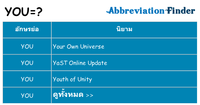 อะไรไม่ you ถึง