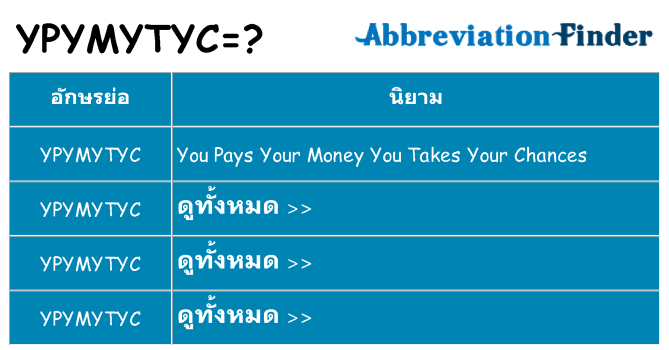 อะไรไม่ ypymytyc ถึง