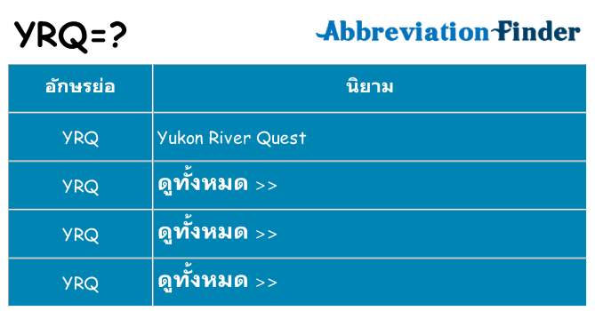 อะไรไม่ yrq ถึง