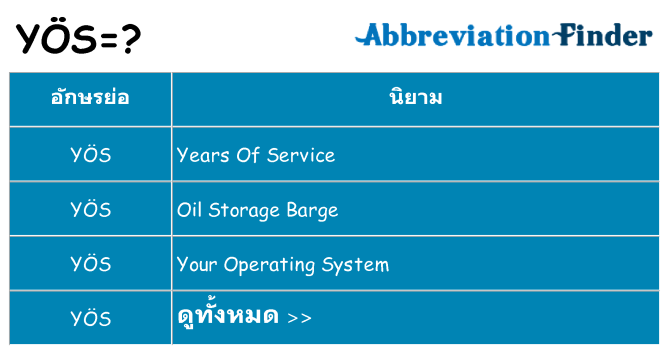 อะไรไม่ yos ถึง