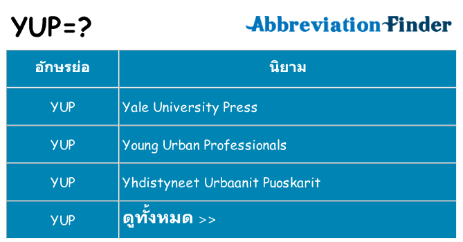 อะไรไม่ yup ถึง