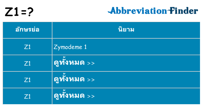 อะไรไม่ z1 ถึง