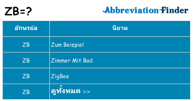 อะไรไม่ zb ถึง