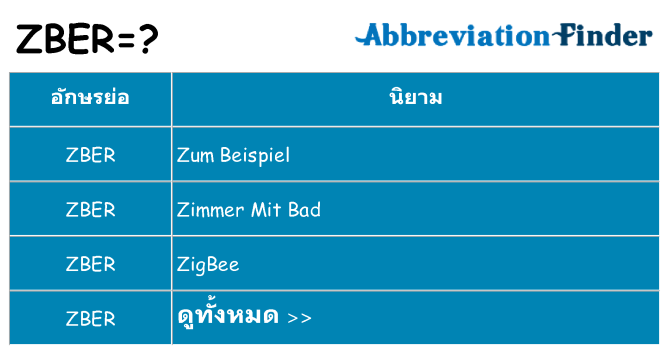 อะไรไม่ zber ถึง