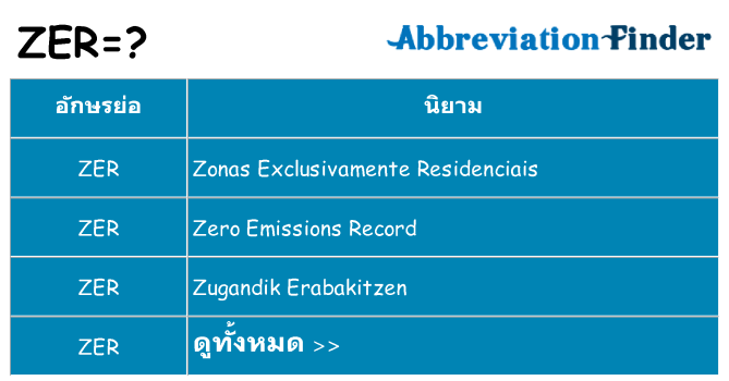 อะไรไม่ zer ถึง